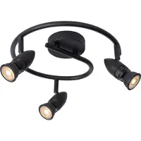Licht-Erlebnisse Spot Metall verstellbar Ø 31 cm rund Schwarz GU10 3-flammig Modern Lampe