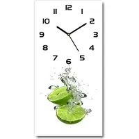 Tulup Wanduhr aus Glas – 30x60 cm - Glasbild - Glasuhr - Gehärtetes Glas -Limes