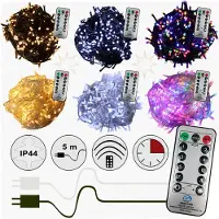 Gartenpirat LED-Lichterkette Christbaum LED Lichterkette Dekobeleuchtung Timer 8 Programme Weihnachtsbeleuchtung : Kaltweiß 480 LED 38 m Grün Lichtfarbe: Kaltweiß LED-Anzahl / Länge: 480 LED 38 m Kabelfarbe: Grün