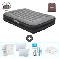 Bestway Luftmatratze - 2-Personen - 152 x 203 x 46 cm - Grau - Inklusive Zubehör
