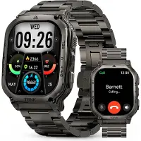 Kospet TANK M3 Smart Watch für Herren 60 Tage Batterielebensdauer 50M Wasserdicht Robustes Militär(Vollmetall) Annehmen/Anrufen für Android IOS