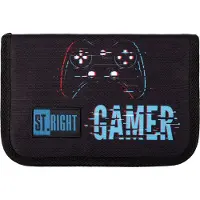 St. Majewski Federmäppchen mit zwei Klappen ohne Zubehör PC3 Blau Gamer Majewski