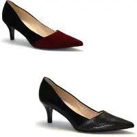 Peter kaiser Semitara 61431/569 61431/540 Damen Pumps, Farbe:merlot suede schwarz suede, Größe:39 1/2