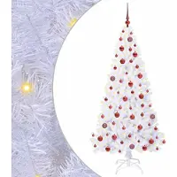 Syfax Künstlicher Weihnachtsbaum Weiß 180 cm PVC und Stahl