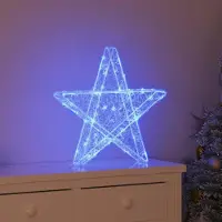 vidaXL "Schlussverkauf" 3D Stern mit 50 LEDs Blau 55x53.5x10 cm Acryl C13109