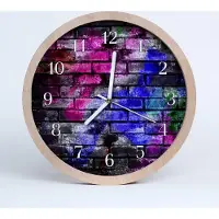 Tulup Holzuhr 20fi cm wanduhr - Ziegel Architektur