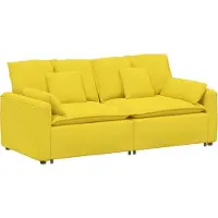 Syfax Modulares Sofa mit Kissen Hellgelb