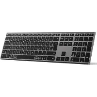 Inateck Keyboard QWERTZ, ergonomic design, gray