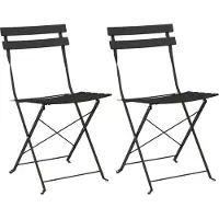 vidaXL Möbel Faltbare Gartenstühle 2er Set in Anthrazit aus Stahl - Gartenstühle 42002960