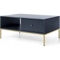 Masseno Couchtisch MONDO 103,5 cm Kaffetisch für Wohnzimmer Sofatisch Wohnzimmertisch Blau