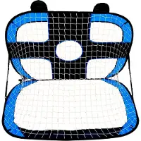 Lixada Kinder-Fußballtor, Outdoor-Sport-Fußballnetz, faltbares Fußballtor, geeignet für das Training in Parks, Schulen und Freiflächen, 40 x 40 x 5 cm, blau