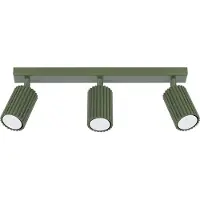 Licht-Erlebnisse Deckenspot Grün 3 flammig verstellbar GU10 45 cm Aluminium Wohnzimmer Deckenstrahler