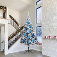 vidaXL "Schlussverkauf" Weihnachtsbaum - Tannenbaum - Kunstbaum moderne -kugel Set XXL 4 Stück Blau Kunststoff C13029