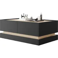 Mirjan 24 Couchtisch Zarpant L97 4K, Couchtisch (Farbe: Schwarz / Eiche Cremona)