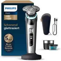 Philips i9000 Prestige Elektrorasierer Herren XP9205/30, Wet & Dry, integrierter Trimmer, Drucksensor, Reinigungsstation, Ladestation & Reiseetui