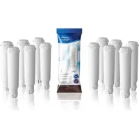 Aqualogis Wasserfilterset für Espressomaschine AL-TES46 12pk - Kompatibel mit KRUPS MELITTA BOSCH SIEMENS NIVONA AEG -Wasserfilter Kaffeevollautomat