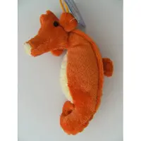 Semo Plüschtier Seepferdchen 15 cm, orange, Stofftier Kuscheltier Plüschtiere Tiere Wassertier
