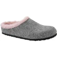 Birkenstock Kaprun Damen - Herren Clog happy lamb Wollfilz, Farbe:cacao happy lamb beige, Größe:40, Weite:Schmal