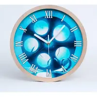 Tulup Holzuhr 30fi cm wanduhr - weiße Spitzen - rolkailmu