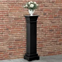 vidaXL "2026 Promotion" Klassischer Säulen-Pflanzenständer Schwarz 17x17x66 cm - MDF - Beete CC12461
