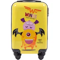 Wings KIDS Hartschalen Kabinentrolley Jay Monster 18" Gelb