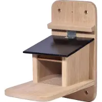 Dobar Eichhörnchenfutterstation Premium Eiche "Black Edition", 32x20x38,5 cm