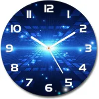 Tulup Wanduhr aus Glas 30fi Glasbild Glasuhr Gehärtetes Glas - weisse-zeiger - Three-dimensional background