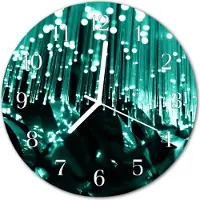Tulup Glasuhr Wanduhr Küchenuhr Echt-Glas 30fi cm Glasfaser grün