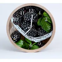 Tulup Holzuhr 20fi cm wanduhr - Brombeeren Obst