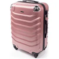RGL 730 XXL Reisekoffer Harstchale Koffer Abnehmbare Räder Trolley Rose Red