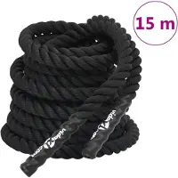 Syfax Battle Rope Schwarz 15 m 11 kg Polyester