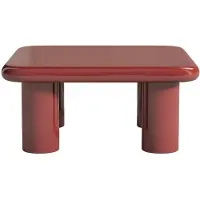 Vente-unique Couchtisch aus MDF – burgunderrot lackiert – TAMISDA