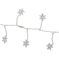 Best Season LED Cluster-Lichterkette Schneeflocke 72er Reflektoren Batterie Timer SA137