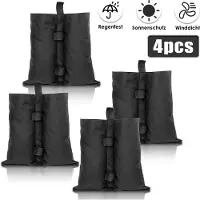 Yakimz 4X Pavillon Sandsäcke Garten Pavillon Gewichte Set Outdoor-Sandsack schwarz – mit Sand, Splitt, Kies etc. befüllbar Füllvolumen pro Stück ca. 11.5 kg robust Waterproof