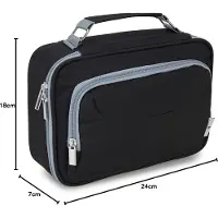 Famanu Stifteetui Organizer Tragbarer Halter mit 2 Fächern - 54 Slots - Schwarz