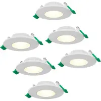 HOFTRONIC™ LED Einbaustrahler 6W 570lm CCT 2700K-6000K Weiß 6er Set