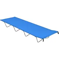 Syfax Campingbett 180x60x19 cm Oxford-Gewebe und Stahl Blau