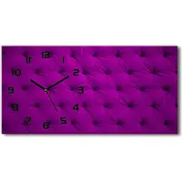 Tulup Wanduhr aus Glas – 60x30 cm - Glasbild - Glasuhr - Gehärtetes Glas - schwarze-zeiger - Velvet Wand
