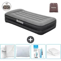 Bestway Luftmatratze - 1 Person - 97 x 191 x 46 cm - Grau - Inklusive Zubehör