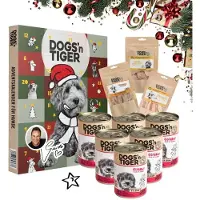 Dogs'n Tiger Dogs’n Tiger Guido Maria Kretschmer Adventskalender Hunde Box | Monoprotein | Rind | Premium Fleischmahlzeiten & Snacks | Adventskalender Hund