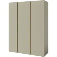Masseno Drehtürenschrank MURO 145/195/50cm 3-türig mit Spiegel Grün