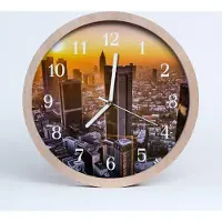 Tulup Holzuhr 30fi cm wanduhr - Sunset Natur