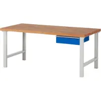 RAU Werkbank mit 1 Schublade - 150:1 - 840 x 2.000 x 900 mm (HxBxT) - Traglast 750 kg - Buche