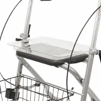 Drive Medical Rollator Tablett transparent, einfach zu reinigen, zur Montage auf Sitzbrett, 5kg Tragkraft