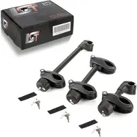 LST 3er Set Rahmenhalter für Fahrradträger lang/kurz/beidseitig Ø 25 mm abschließbar