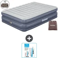 Bestway Luftmatratze - 2-Personen - 152 x 203 x 51 cm - Grau - - Inklusive Zubehör