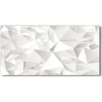 Tulup Wanduhr aus Glas – 60x30 cm - Glasbild - Glasuhr - Gehärtetes Glas - weisse-zeiger - Abstrakter Hintergrund