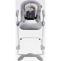 Markenlos Up & Down III Babywippe - Wippe mit Tragegriffen - 3 Liegepositionen - 5-Punkt-Sicherheitsgurt - Höhenverstellbar - Für Mädchen und Jungen - Ergonomisch und sicher - grau-Meliert