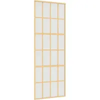 vidaXL Schiebetür Golden 76x205 cm Matt ESG-Glas und Aluminium