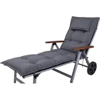 Kettler Auflage Rollliege Rom 50089-51 grau meliert 190x60x9 cm KETTtex